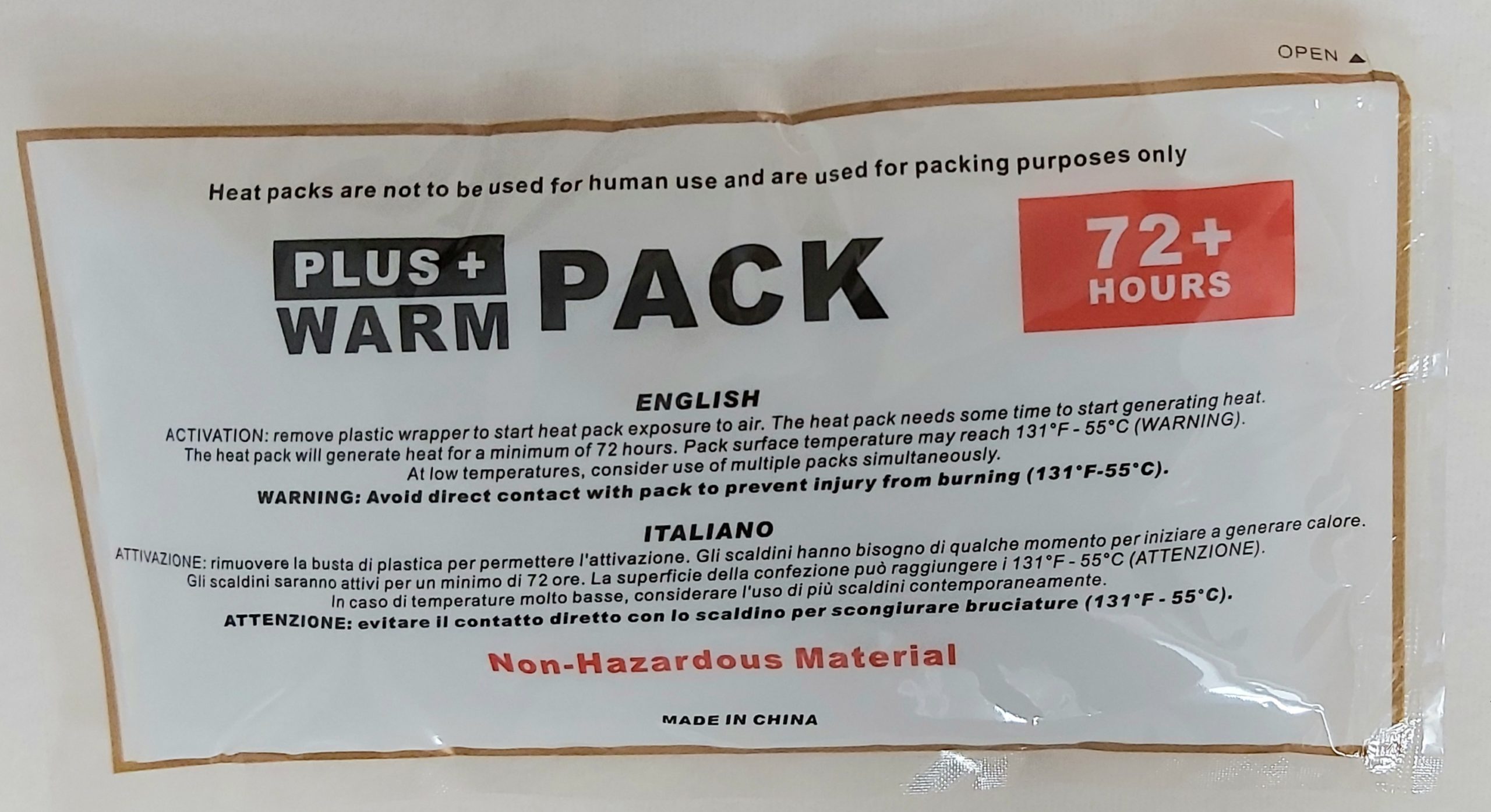 10 Heat Pack Shipping Warmer Wärmekissen 110 h
